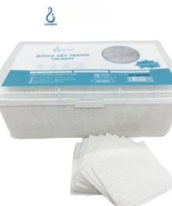 Bông tẩy trang Likado phù hợp da nhạy cảm 600 miếng 6cm x 5cm cotton tự nhiên
